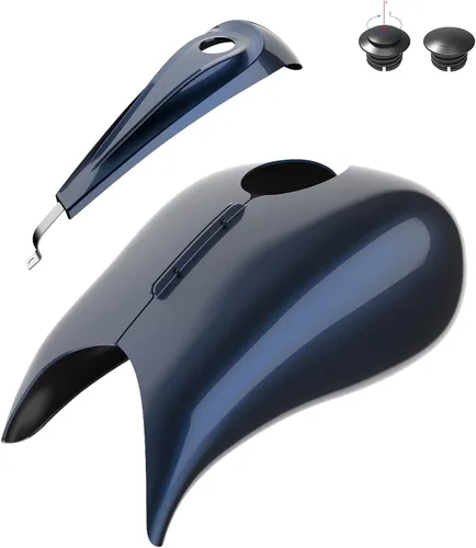 Vista 16 de Fundas de tanque estiradas para whisky ámbar con consola de tablero para Harley Touring Street Glide Road Glide 2014 2015 2016 2017 2018 2019 2020