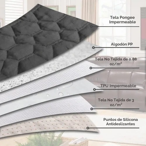 Vista 4 de RBSC Home Fundas de sofá reclinable de 30 pulgadas, fundas impermeables para sofás reclinables (gris oscuro, 30 pulgadas izquierda)