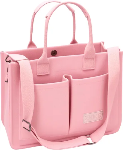 Vista 12 de Bolso de lona para mujer, bolsos cruzados para mujer, bolsos de trabajo para computadora portátil, bolso grande de mano para enfermera o profesora