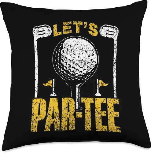Vista 4 de Club Golfing Golfer Golf Funny Let's Par-Tee Hobby Golfer - Cojín de golf, 16 x 16 pulgadas, multicolor