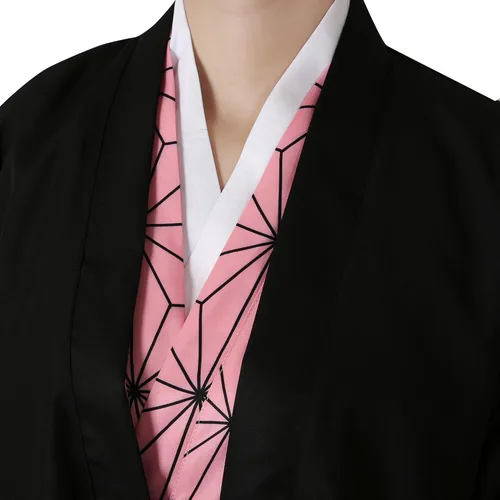 Vista 6 de Tanjirou Cosplay Costume Japanese Anime Kimono Outfit Halloween