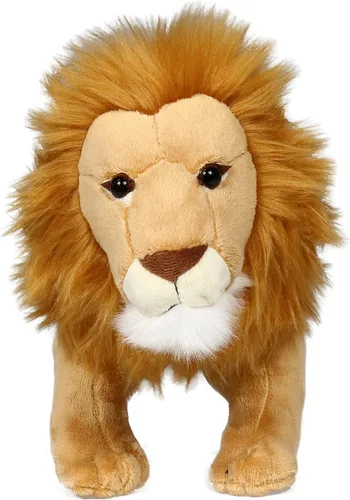 Vista 2 de Ice King Bear Peluche de león, juguete de peluche realista, 12 pulgadas de longitud
