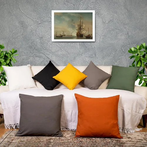 Vista 7 de RELY+ Fundas de cojín de algodón negras de 16"x16" Juego de 2 Fundas decorativas con cremallera para cojines, para sofá, casa de campo y sala