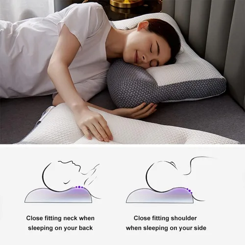 Vista 3 de Almohada para el cuello, almohada súper ergonómica, protege tu cuello y columna vertebral, almohadas ergonómicas para dormir, almohadas ergonómicas