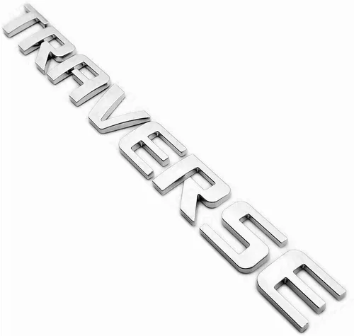 Vista 4 de Juego de 3 calcomanías de repuesto para puerta delantera y portón elevable, placa de identificación 3D con logotipo, para el exterior de Traverse