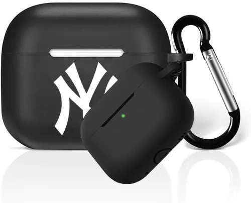 Vista 16 de Funda protectora de silicona para 49ers compatible con AirPods de 1ª/2ª generación, funda de carga, llavero