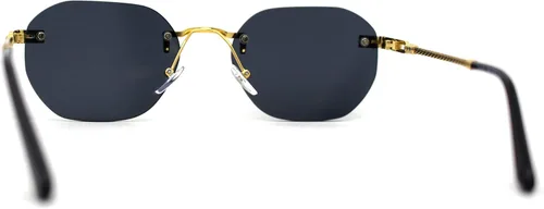 Vista 4 de SA106 Art Nouveau Luxury 90s Rimless OG Oval Sunglasses