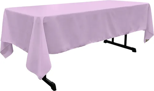 Vista 139 de LA Linen Mantel rectangular lavable de popelín de poliéster, resistente a las manchas y a las arrugas, cubierta de mesa 60x84, mantel de tela