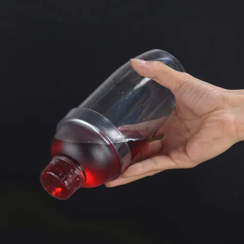 Vista 4 de Coctelera de plástico de 2 piezas, mezclador de bebidas, coctelera de té Boba, juego de herramientas de bar profesional (33 oz/1000 cc)
