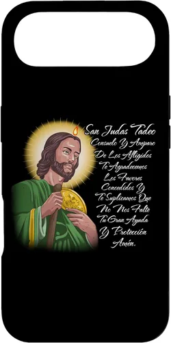 Vista 26 de Funda para iPhone 15 San Judas Tadeo Consuelo Y Amparo de Los Afligidos
