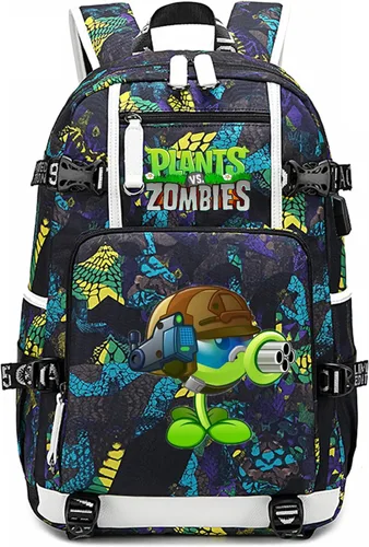 Vista 9 de ISaikoy Plants vs. Zombies Mochila Bolsa para Portátil Color Azul 1