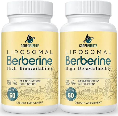 Vista 8 de Berberina liposomal HCl 1500 mg - Suplemento de berberina activa AMPK - Apoya el equilibrio corporal en mujeres y hombres - Probado por terceros