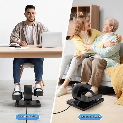 Vista 8 de FUNMILY Under Desk Elliptical, Ellipse Leg Exerciser, Standing or Seated Mini Elliptical Machines, Portable Bike Pedal Exerciser for Seniors/Adults