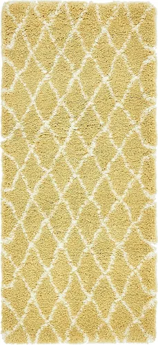 Vista 35 de Unique Loom Rabat Shag Collection - Alfombra de área con enrejado (2 pies 2 pulgadas x 3 pies 1 pulgada, rectangular, marfil puro/gris)