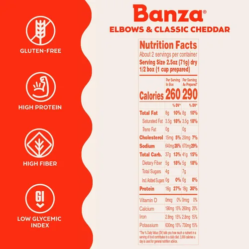 Vista 5 de Banza - Macarrones con queso hechos de pasta de garbanzos