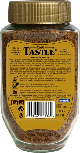 Vista 2 de Café Tastle - Café instantáneo descafeinado liofilizado, 7.14 onzas