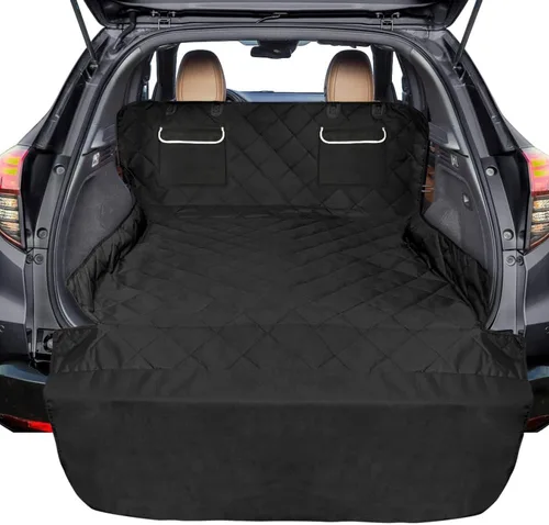Vista 14 de Forro de carga SUV para perros - Funda para maletero para SUV con protector de solapa para parachoques A-Negro