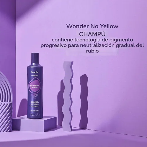 Vista 6 de Fanola Champú morado amarillo y tóner para el cabello anti-latón, 11.8 oz