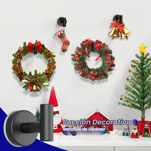 Vista 4 de Ganchos de ventosa para ducha, ganchos de toalla de acero inoxidable para pared de baño, puerta de cristal, cocina, espejo, azulejos, ganchos