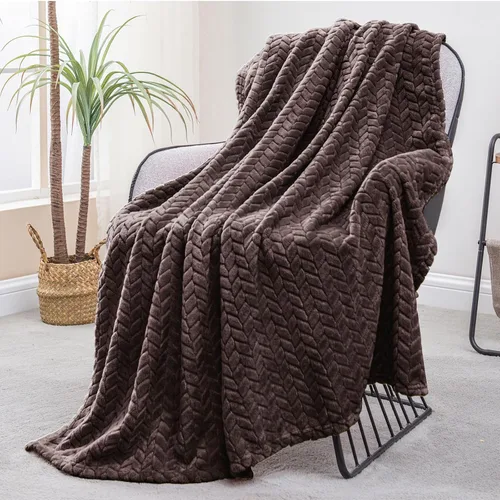 Vista 43 de Exclusivo Mezcla Manta de forro polar para sofá, 50 x 70 pulgadas, camello