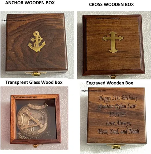 Vista 4 de Brújula grabada personalizada, regalo de brújula de latón antiguo, regalo para graduación, aniversario, bautismo, jubilación, brújula de trabajo