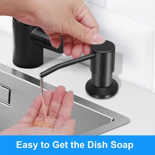 Vista 4 de Dispensador de jabón para fregadero de cocina, dispensador de jabón para fregadero, kit de tubo de extensión de 47 pulgadas, bomba dispensadora