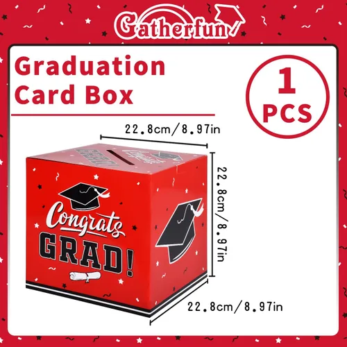 Vista 3 de Gatherfun Decoraciones de graduación 2026 Caja de tarjetas de graduación para regalo, regalos de fiesta de graduación, suministros de fiesta