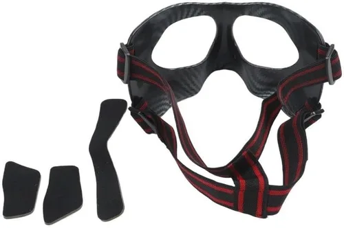 Vista 6 de Protective Guard Carbon Fiber Nose for Sports Protective Guard(Black+Red Band)