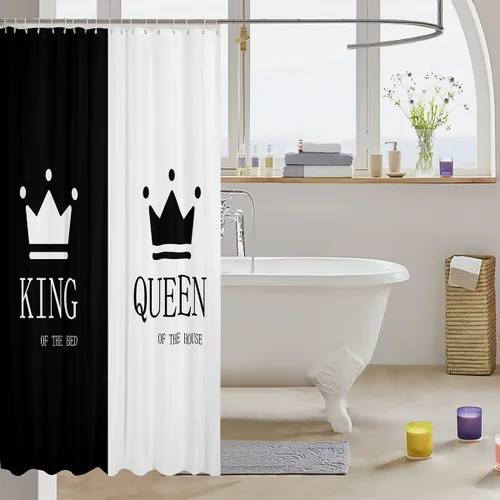 Vista 40 de Feelyou Cortina de ducha con diseño de gato para decoración de baño, bonita cortina de baño para puestos de bañeras, accesorios de baño divertidos