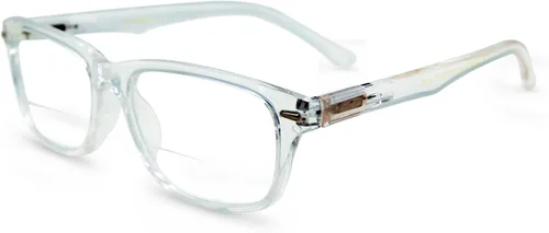 Vista 11 de In Style Eyes Seymore - Gafas de lectura bifocales retro - Montura clásica ovalada de acetato con aro completo - Lente no progresiva - Negro - 4.0x