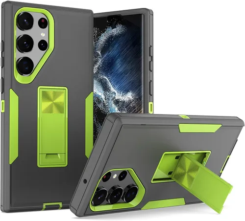 Vista 10 de Funda diseñada para Samsung Galaxy S23 Ultra con soporte, protección contra caídas funciona con soporte magnético para automóvil, a prueba de polvo