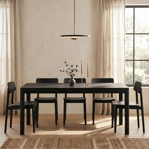 Vista 19 de NTC Flow Mesa de Café Moderna de Madera Rectangular con Cajón Oculto – Resistente al Agua y al Calor, Negro Quemado