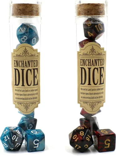 Vista 5 de D&D - Juego de dados poliédricos con caja de almacenamiento para juegos de rol
