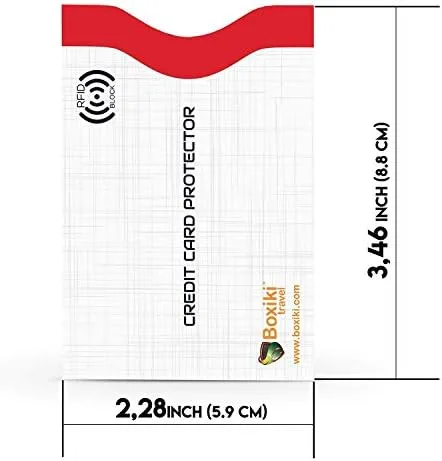 Vista 4 de Boxiki Travel - Fundas de bloqueo con código de color (12 fundas para tarjetas de crédito), color blanco