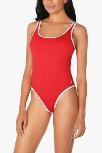 Vista 2 de Nautica Traje de baño estándar de una pieza para mujer, con control de abdomen, secado rápido, extraíble, con correa ajustable