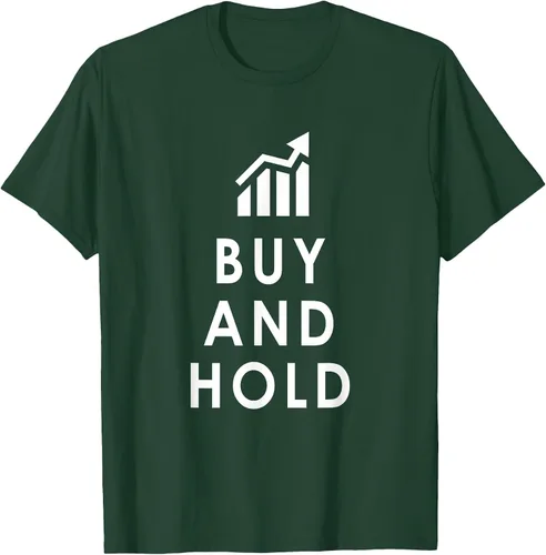 Vista 54 de Stocks Investing Buy and Hold Investor T-Shirt Asphalt Grey