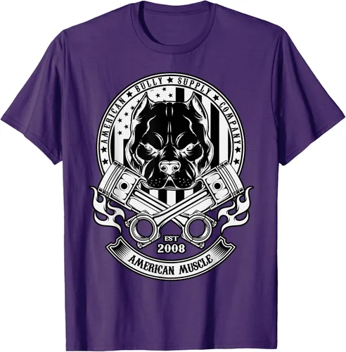 Vista 44 de American Muscle - Camiseta de cabeza dura Pit Bull American Bully, Negro, S