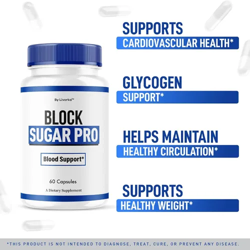 Vista 2 de Block Sugar Pro - Cápsulas oficiales BlockSugar Pro, píldoras de apoyo de suplemento SugarPro de bloque natural, fórmula avanzada, reseñas