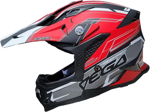 Vista 11 de Vega Helmets - Casco MCX ligero para motocicleta todoterreno completamente cargado