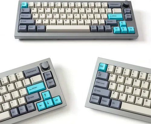 Vista 2 de Keychron Juego completo de teclas PBT de doble disparo (219 teclas), color azul
