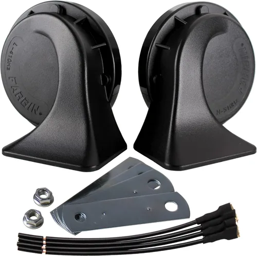 Vista 11 de FARBIN Bocina de coche impermeable de 12 V para coche, kit de bocina de caracol eléctrico de doble tono, universal para cualquier vehículo de 12 V