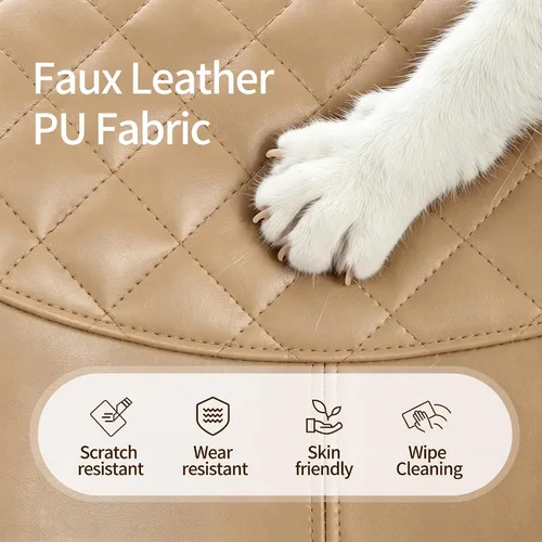 Vista 5 de DUHOME Silla de oficina moderna de cuero PU Silla de escritorio Silla giratoria para computadora Camel