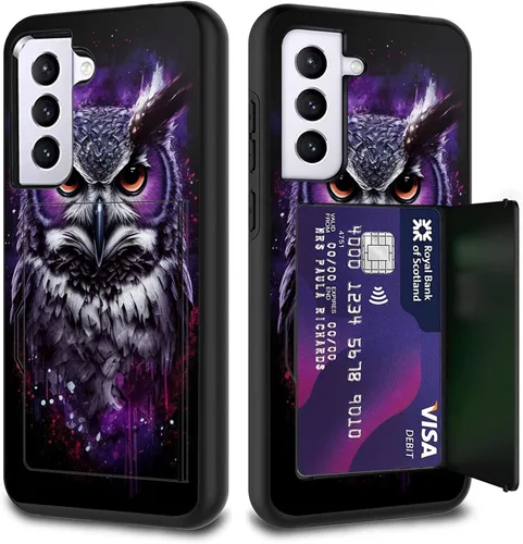 Vista 111 de Funda híbrida de doble capa con función atril para Samsung Galaxy A16 5G de 6.9 pulgadas, diseño de vaca con bandera estadounidense