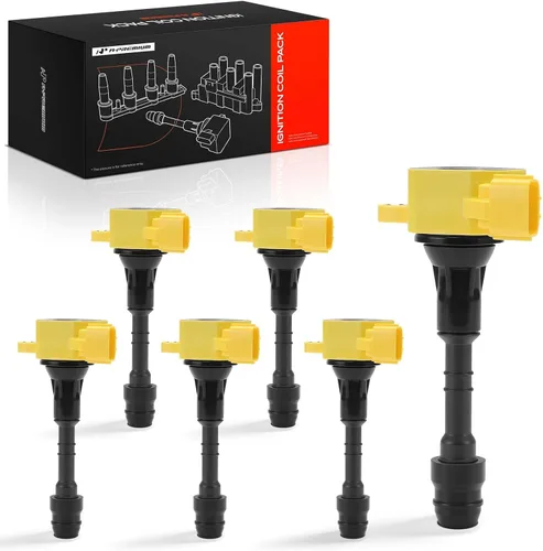 Vista 11 de A-Premium Juego de 6 paquetes de bobinas de encendido compatibles con Nissan Altima 2002-2006, Murano 2005-2008, Quest 2004-2009 3.5L, Frontier Negro