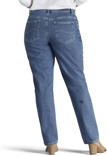 Vista 2 de Lee Women's Plus Size Relaxed Fit All Cotton Straight Leg Jean