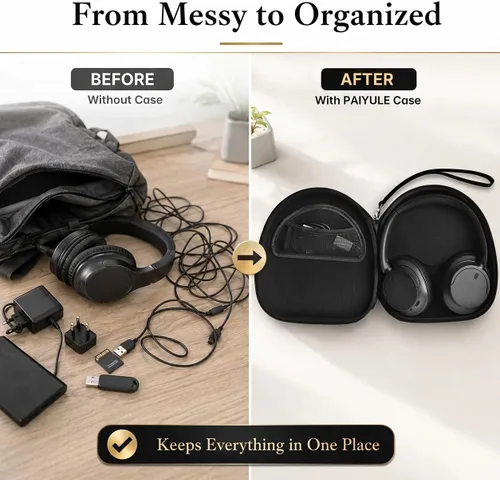 Vista 6 de Funda de auriculares para Sony WH-CH720N WH-CH520 WH-1000XM4 para Soundcore Q20i Q20 Q30 para auriculares JBL Tune 720BT 510BT con cancelación
