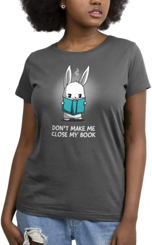 Vista 3 de TeeTurtle Camiseta relajada Don't Make Me Close My Book para mujer