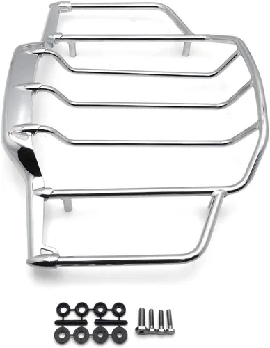 Vista 7 de MT502-008-CD - Portaequipajes cromado compatible con Harley Air Wing Tour Pak Trunk Pack 1993-2013 Harley Electra Street Glide