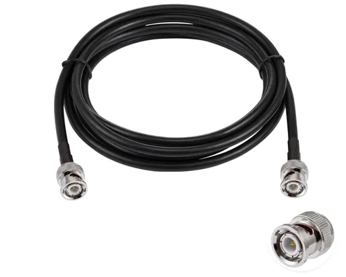 Vista 7 de Cable BNC macho a BNC macho 50ohm BNC macho a macho RG58 RF Coaxial Pigtail Cable de puente de 3 pies/3.3 ft para antenas de RF Jamón Radio de mano