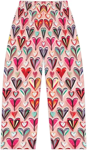 Vista 5 de Pantalones de pijama de corazones rosas